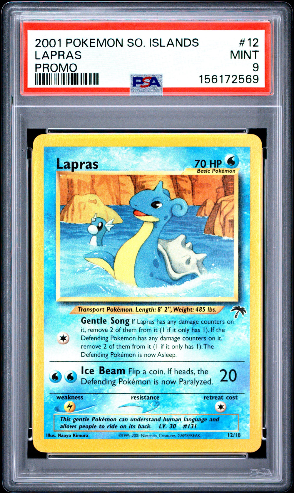 Lapras Promo PSA 9 2001 Pokemon Southern Islands Promo #12