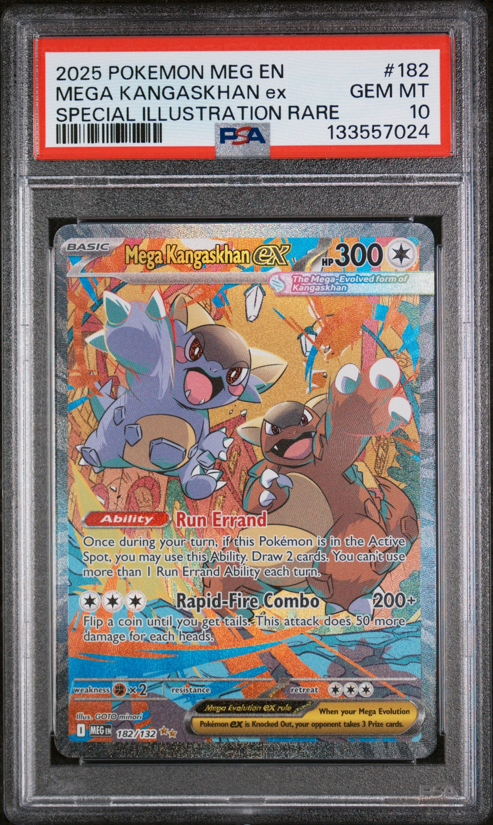 Mega Kangaskhan ex PSA 10 2025 Mega Evolution #182