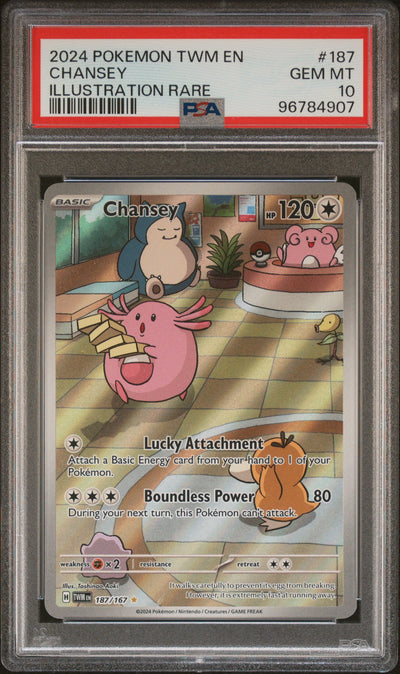 Chansey PSA 10 2024 Pokemon Twm En Twilight Masquerade #187