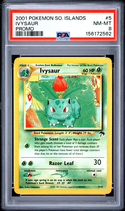 Ivysaur PSA 8 2001 Pokemon Southern Islands Promo #5