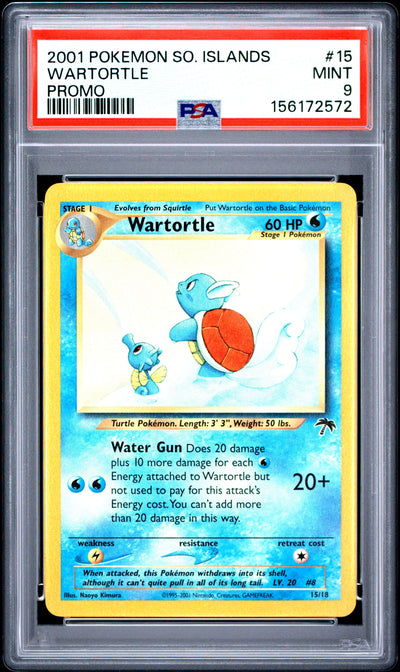 Wartortle PSA 9 2001 Pokemon Southern Islands Promo #15