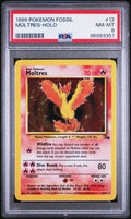Moltres Holo PSA 8 1999 Pokemon Fossil #12