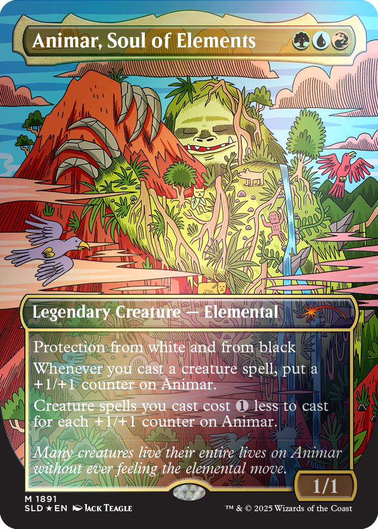 Animar, Soul of Elements (Rainbow Foil) - 1891 - (Secret Lair Drop Series)