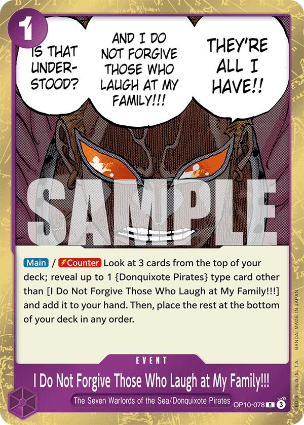 I Do Not Forgive Those Who Laugh at My Family!!! - OP10-078 - (Royal Blood)