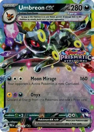 Umbreon Ex 060 131 Prismatic Evolutions Stamp 60 Miscellaneous Cards Products Holofoil
