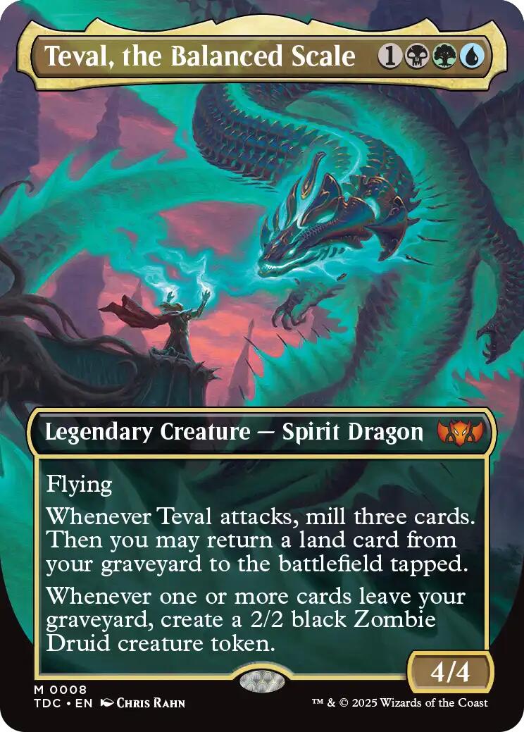 Teval, the Balanced Scale (Borderless) - 8 - (Commander: Tarkir: Dragonstorm)