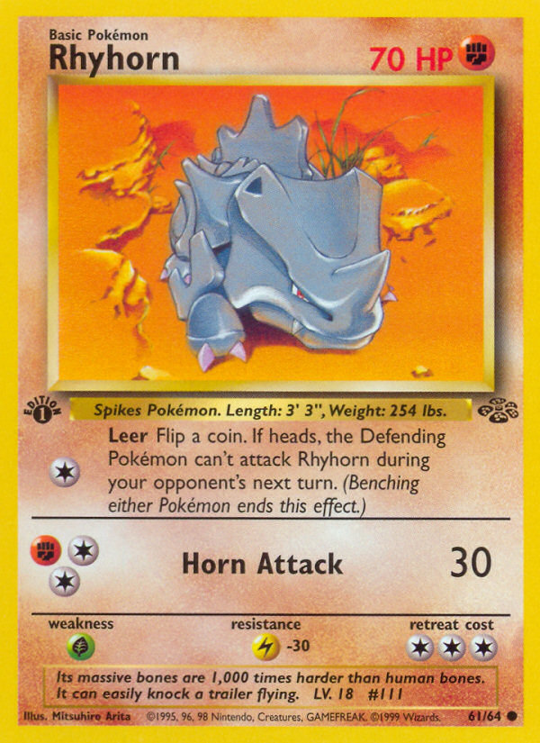 Rhyhorn 61 64 Jungle Unlimited