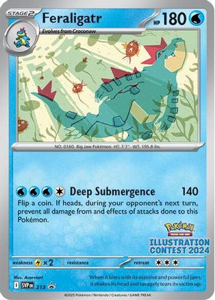Feraligatr 213 Illustration Contest 2024 213 Sv Scarlet Violet Promo Cards