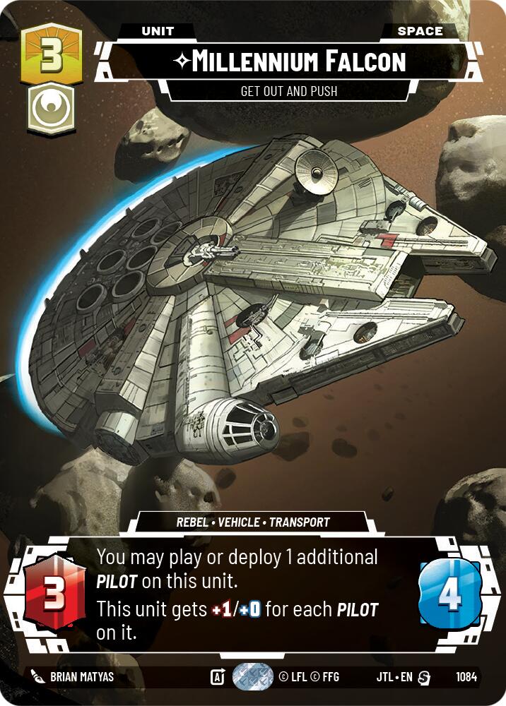 Millennium Falcon - Get Out And Push (Prestige Foil) - 1084 - (Jump to Lightspeed)