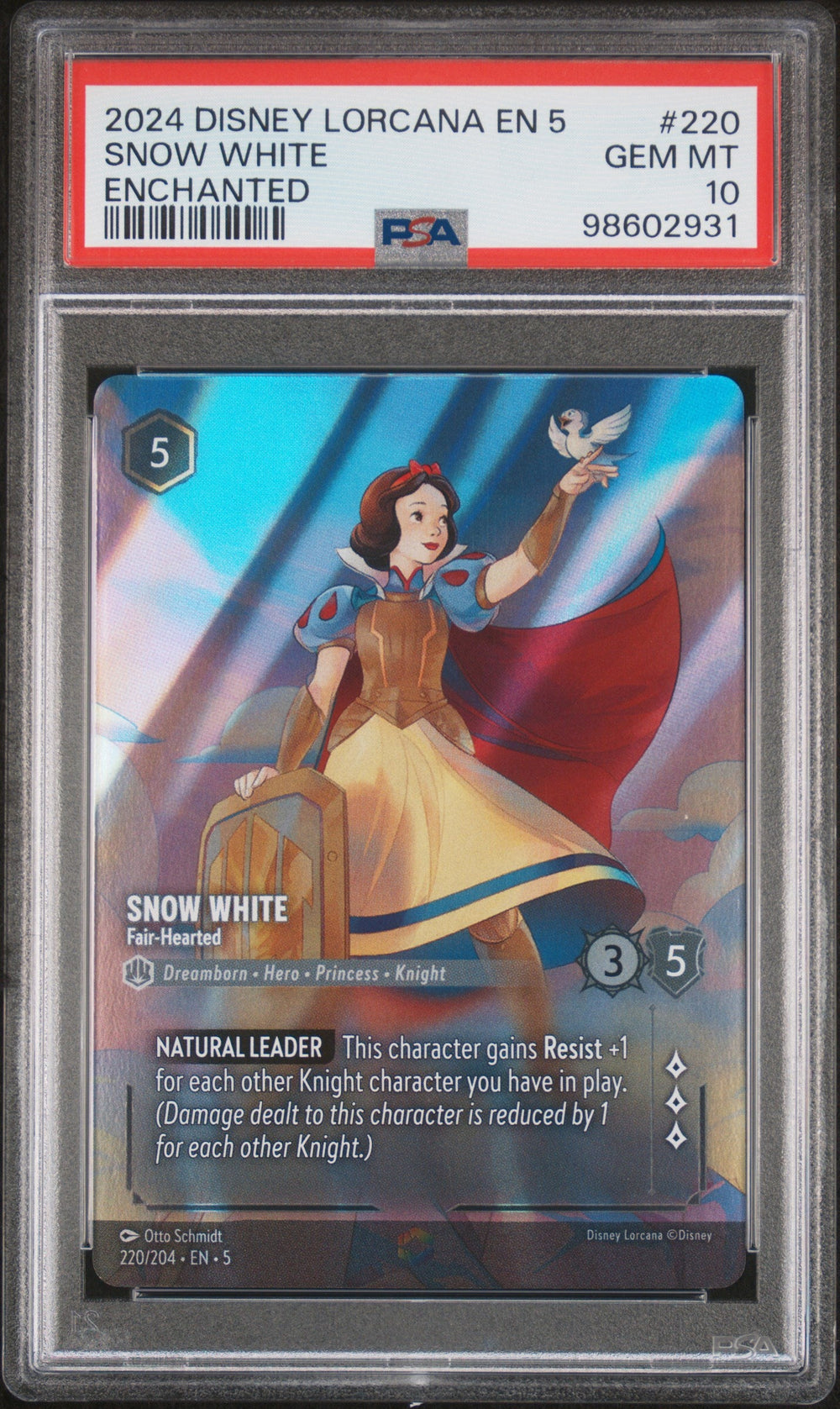 Snow White Enchanted PSA 10 2024 Disney Lorcana En 5-Shimmering Skies #220