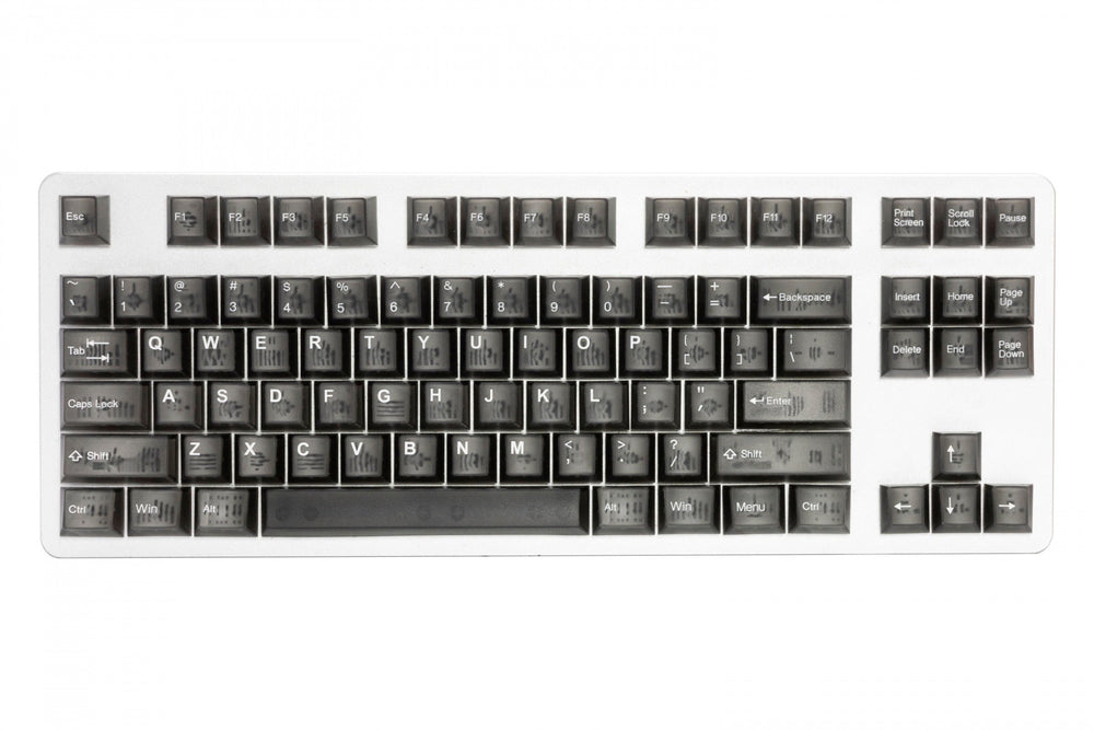 Tai-Hao Smokey Quartz Translucent 152 Keys Cubic Double Shot ABS Keycap Set