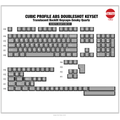 Tai-Hao Smokey Quartz Translucent 152 Keys Cubic Double Shot ABS Keycap Set