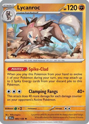 Lycanroc 085 159 85 Sv09 Journey Together Holofoil