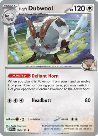 Hop's Dubwool 136 Sv09 Journey Together Holofoil