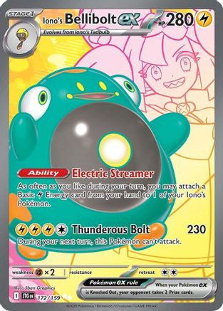 Iono's Bellibolt Ex 172 159 172 Sv09 Journey Together Holofoil