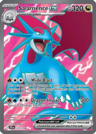 Salamence Ex 177 159 177 Sv09 Journey Together Holofoil
