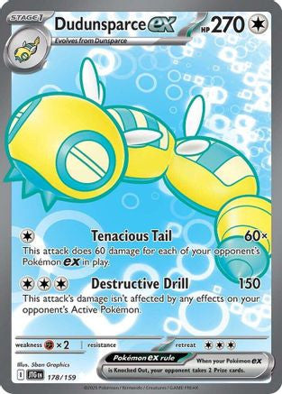 Dudunsparce Ex 178 159 178 Sv09 Journey Together Holofoil