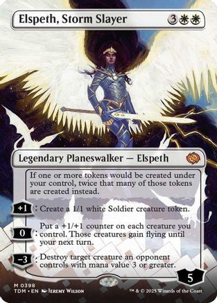 Elspeth, Storm Slayer (Borderless) (TDM-398) - Tarkir: Dragonstorm