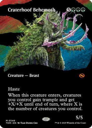 Craterhoof Behemoth (Borderless) (TDM-346) - Tarkir: Dragonstorm Foil
