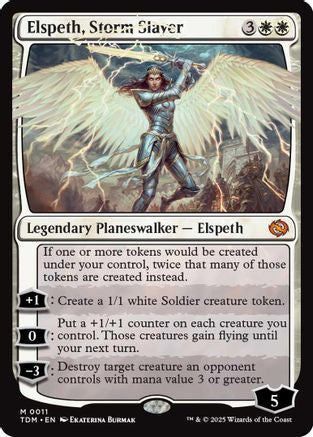 Elspeth, Storm Slayer (TDM-011) - Tarkir: Dragonstorm Foil