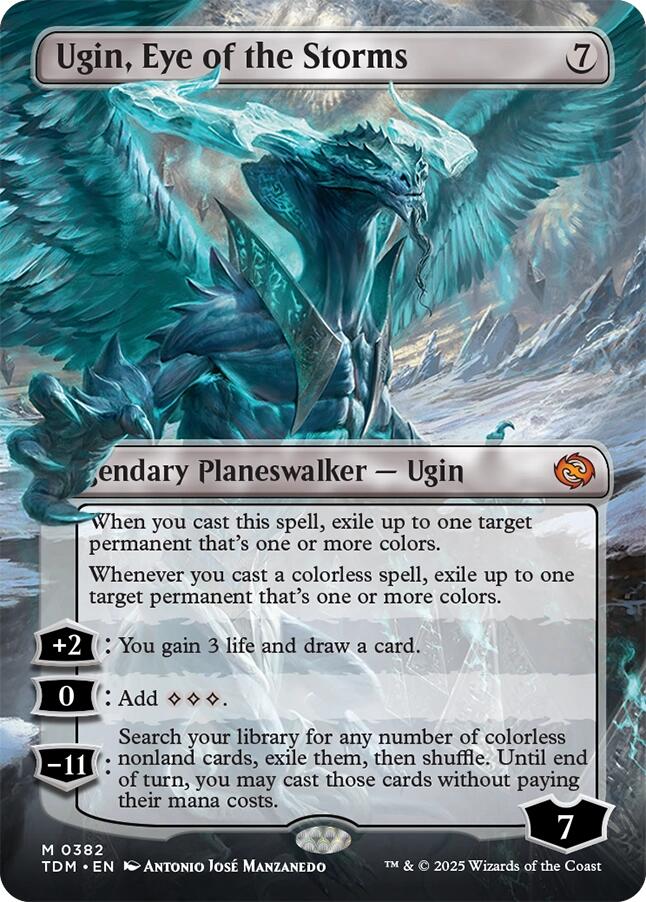 Ugin, Eye of the Storms (Borderless) - 382 - (Tarkir: Dragonstorm)