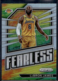 2022-23 Panini Prizm #18 LeBron James Fearless Prizms Silver