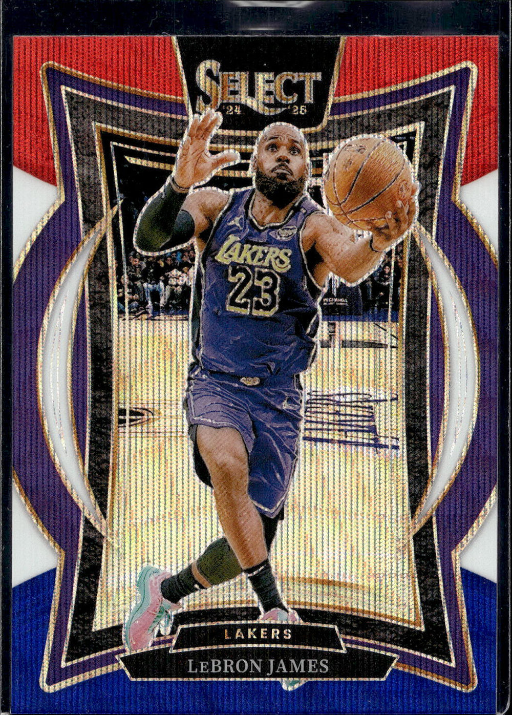 2024-25 Panini Select #54 LeBron James Tri-Color Prizm