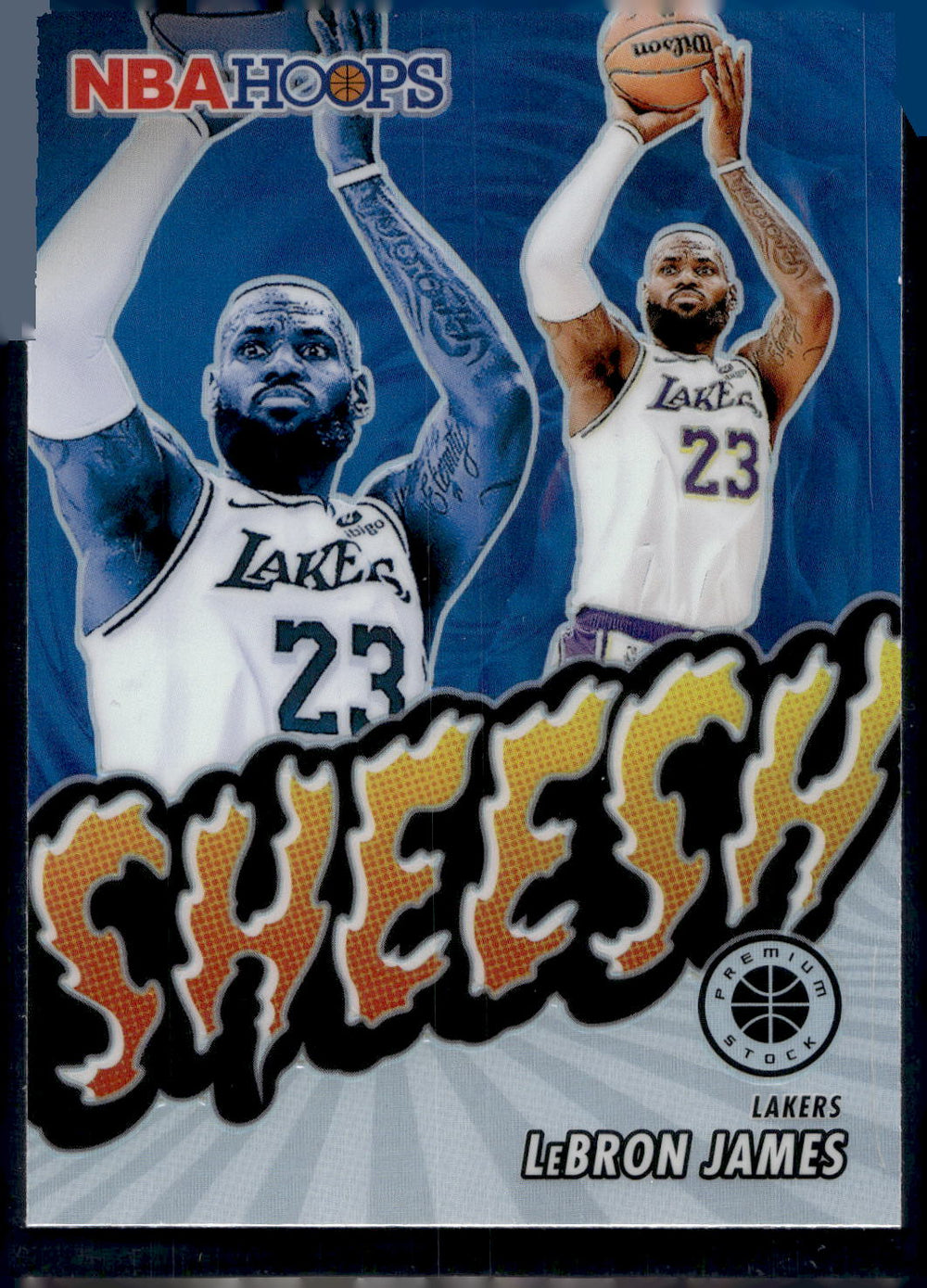 2023-24 Hoops Premium Stock #17 Lebron James Sheesh Silver Prizm