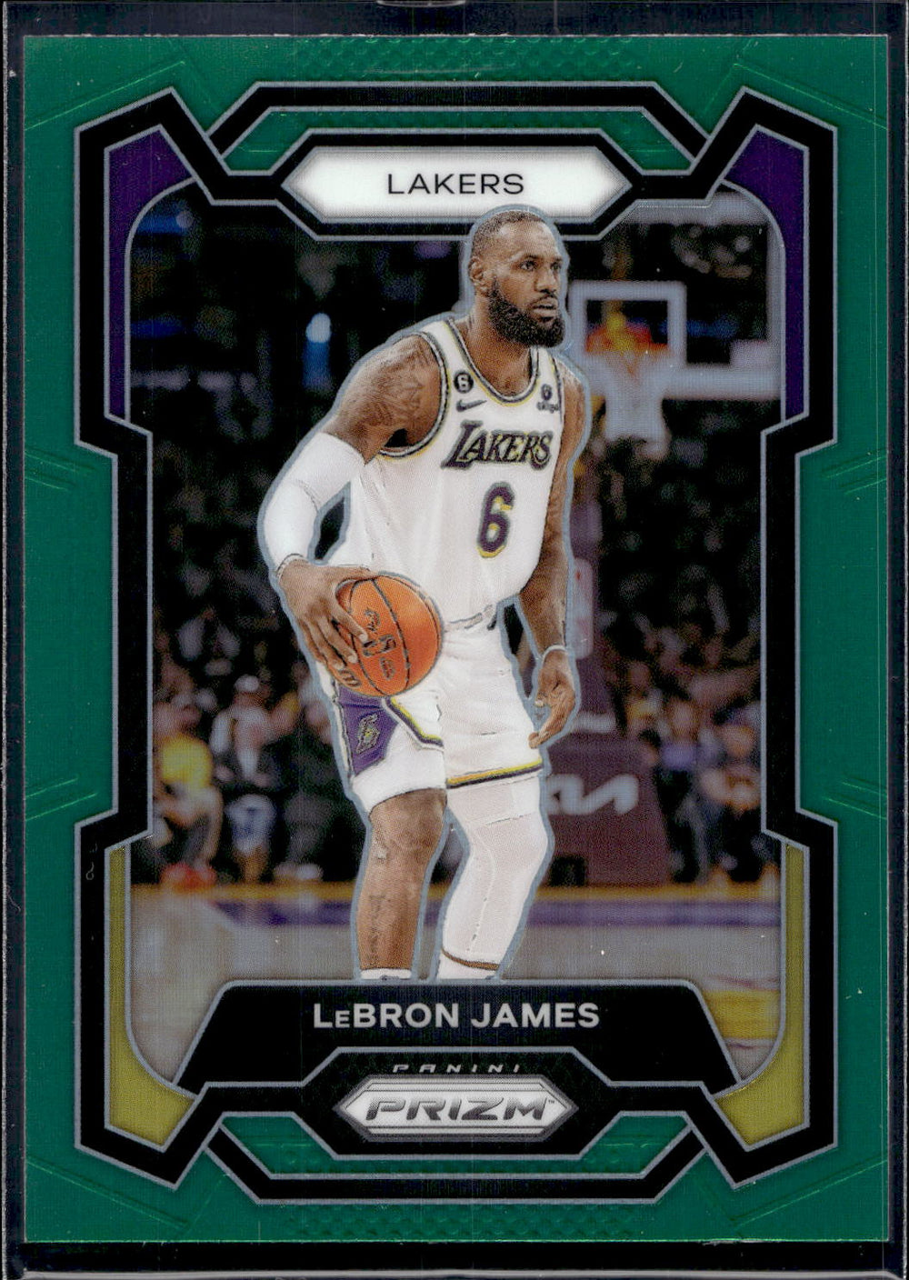 2023-24 Panini Prizm #63 LeBron James Prizms Green