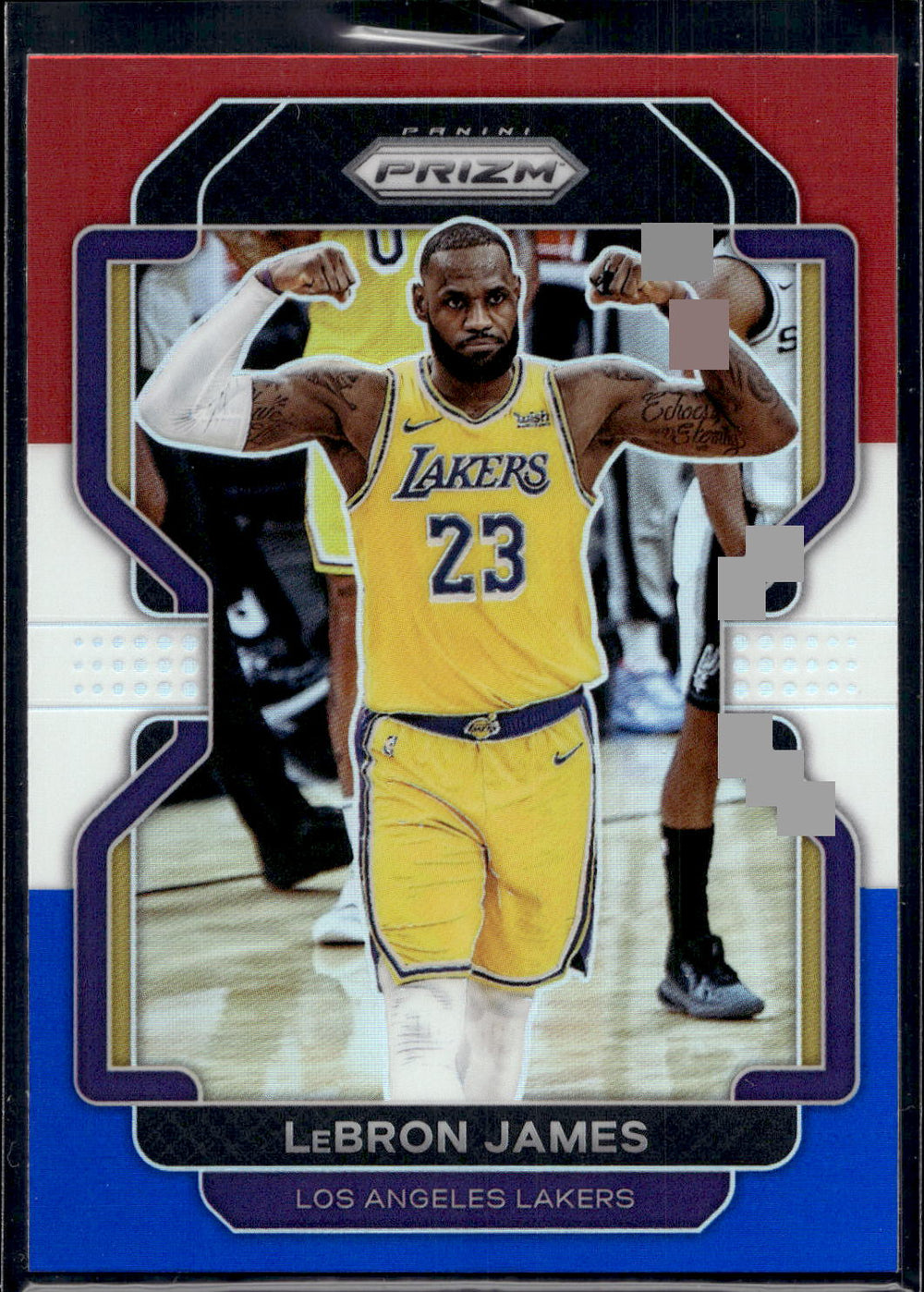 2021-22 Panini Prizm #91 LeBron James Red White and Blue