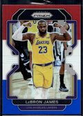 2021-22 Panini Prizm #91 LeBron James Red White and Blue