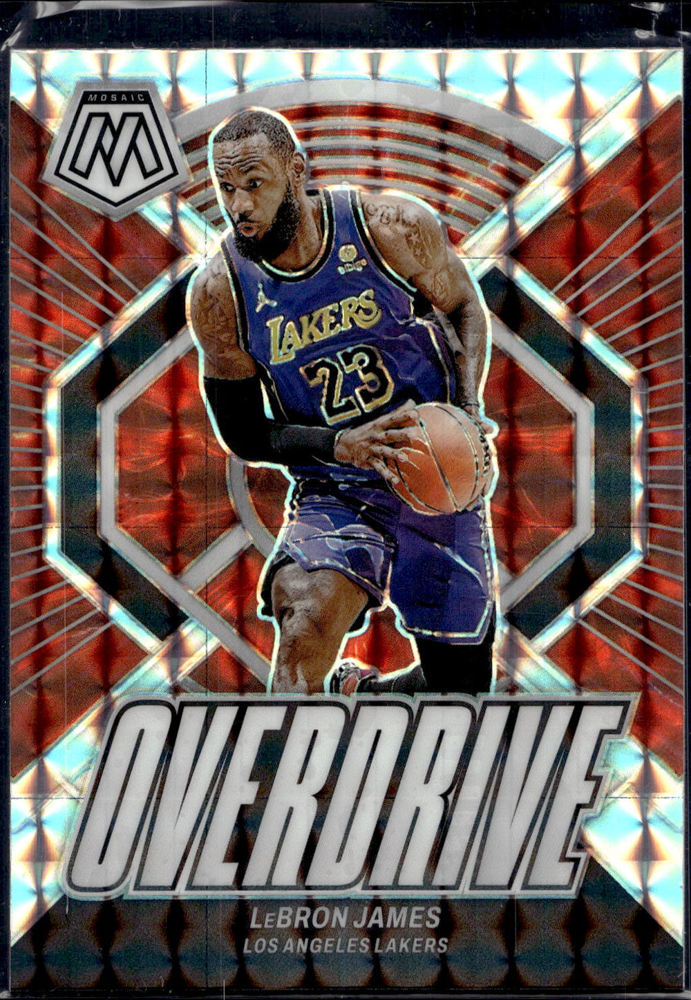 2023-24 Panini Mosaic #13 LeBron James Overdrive