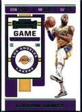 2019-20 Panini Contenders #70 LeBron James Game Ticket Green