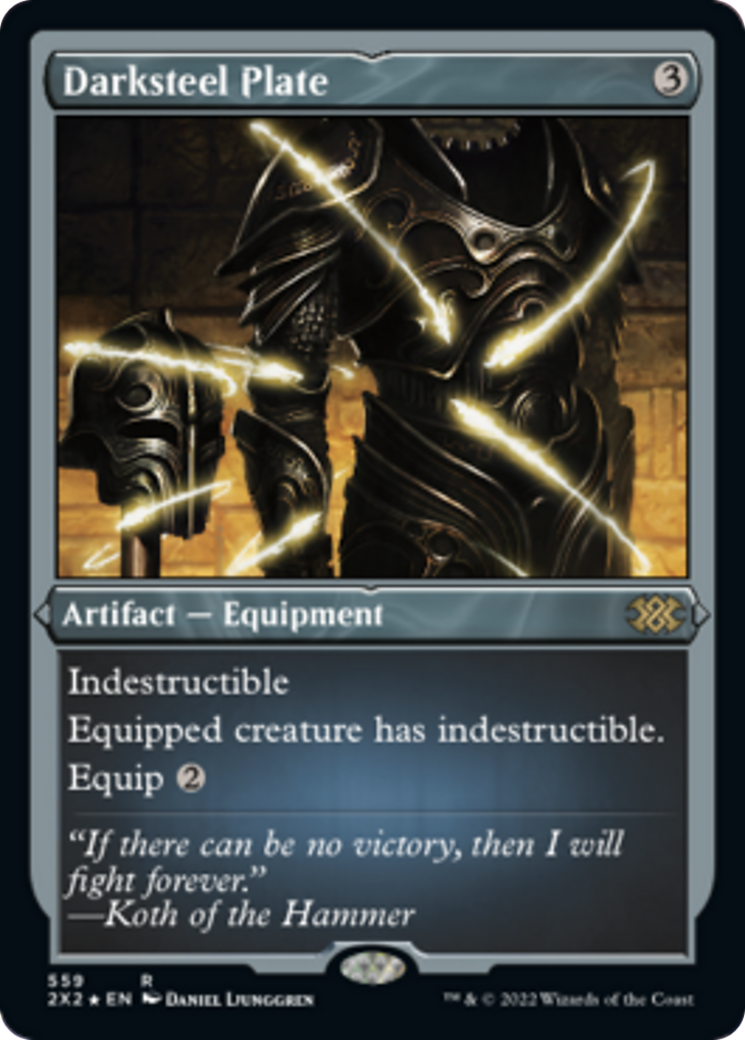 Darksteel Plate (2X2-559) - Double Masters 2022 Etched Foil