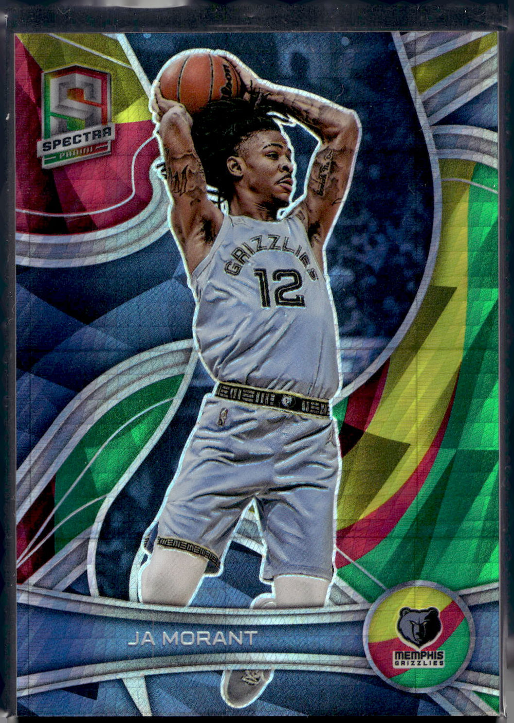 2021-22 Panini Spectra #12 Ja Morant Asia Red & Yellow #/75
