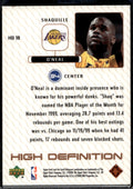 1999-00 Upper Deck #HD 18 Shaquille O'Neal High Definition