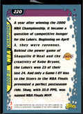 2001-02 Topps #220 2000-01 NBA Champions