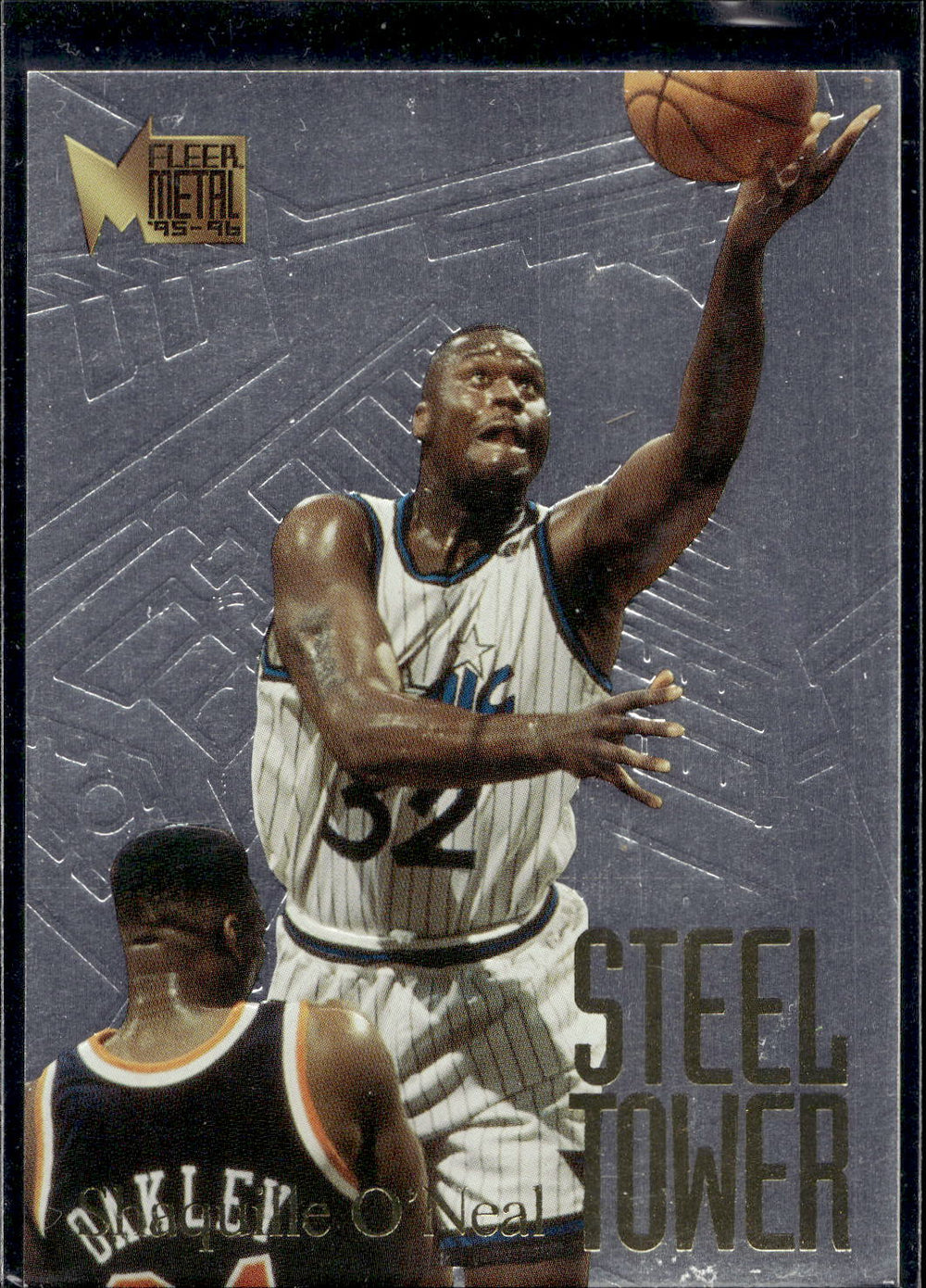 1995-96 Metal #7 Shaquille O'Neal Steel Tower