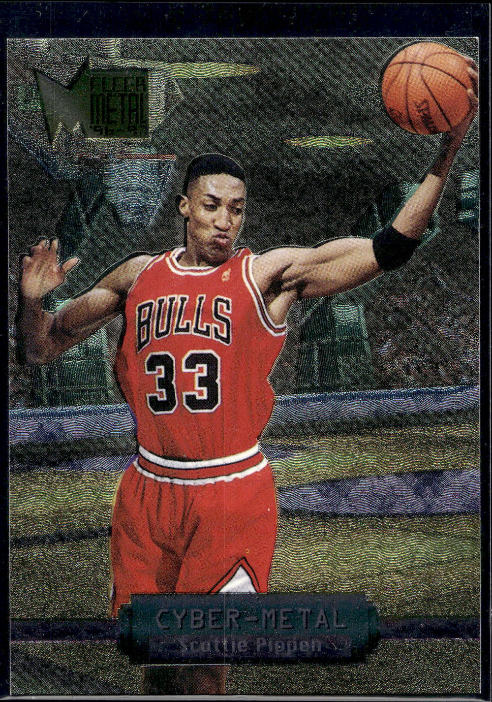 1996-97 Metal #14 Scottie Pippen Cyber-Metal