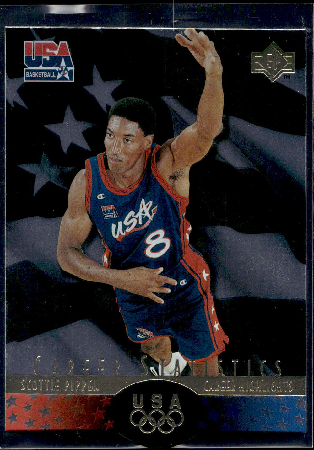 1996 Upper Deck USA #S7 Scottie Pippen SP Career Statistics