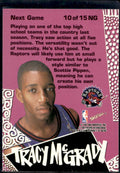 1997-98 SkyBox Premium #10 NG Tracy McGrady Next Game