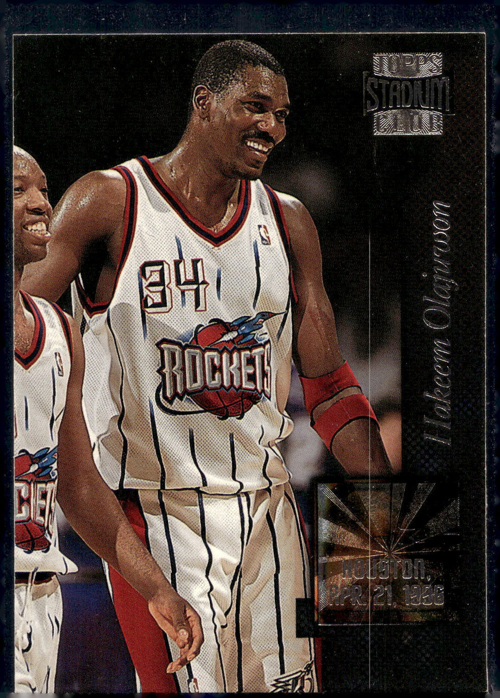 1996-97 Stadium Club #GM5 Hakeem Olajuwon Golden Moments