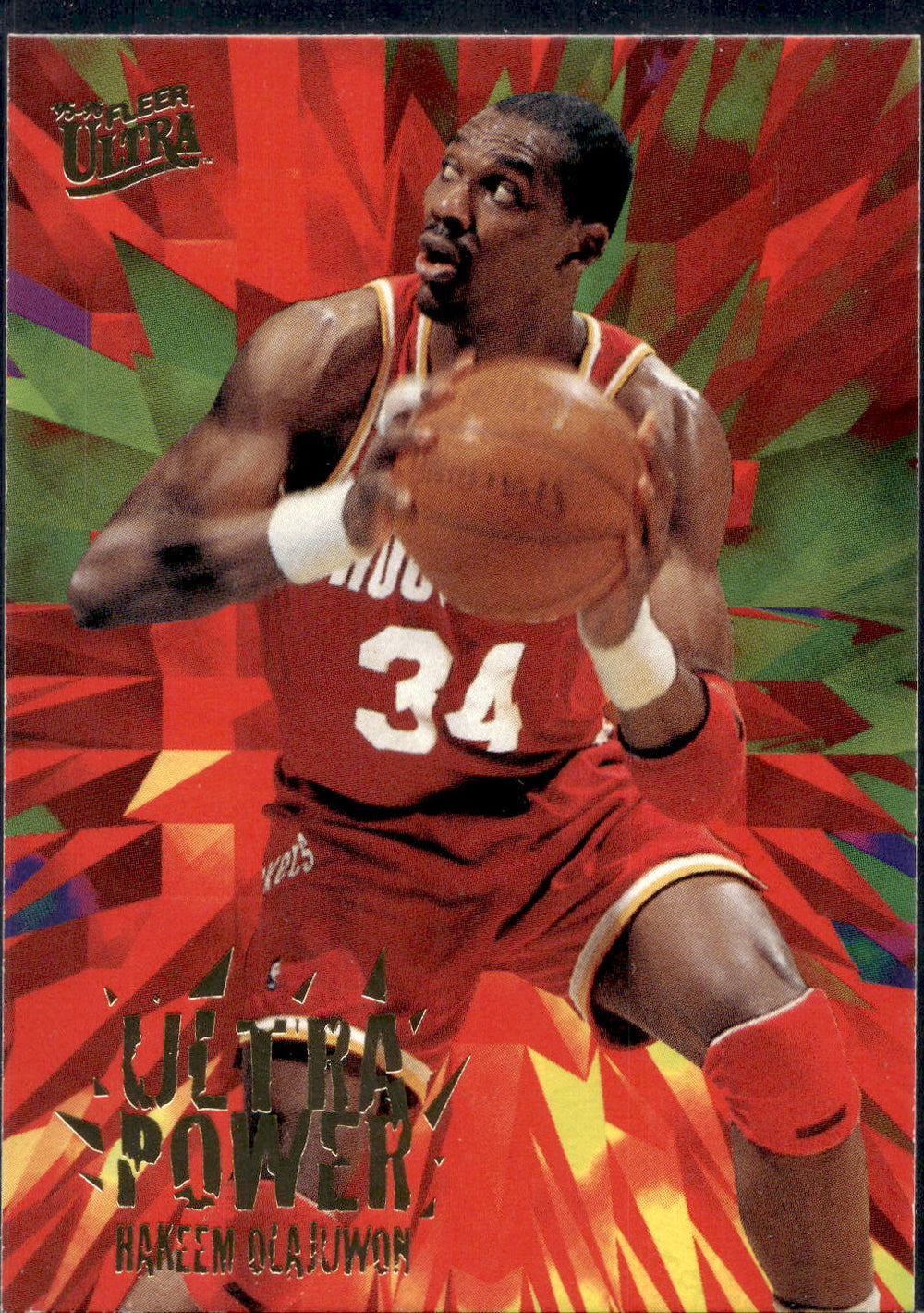 1995-96 Ultra #8 Hakeem Olajuwon Ultra Power