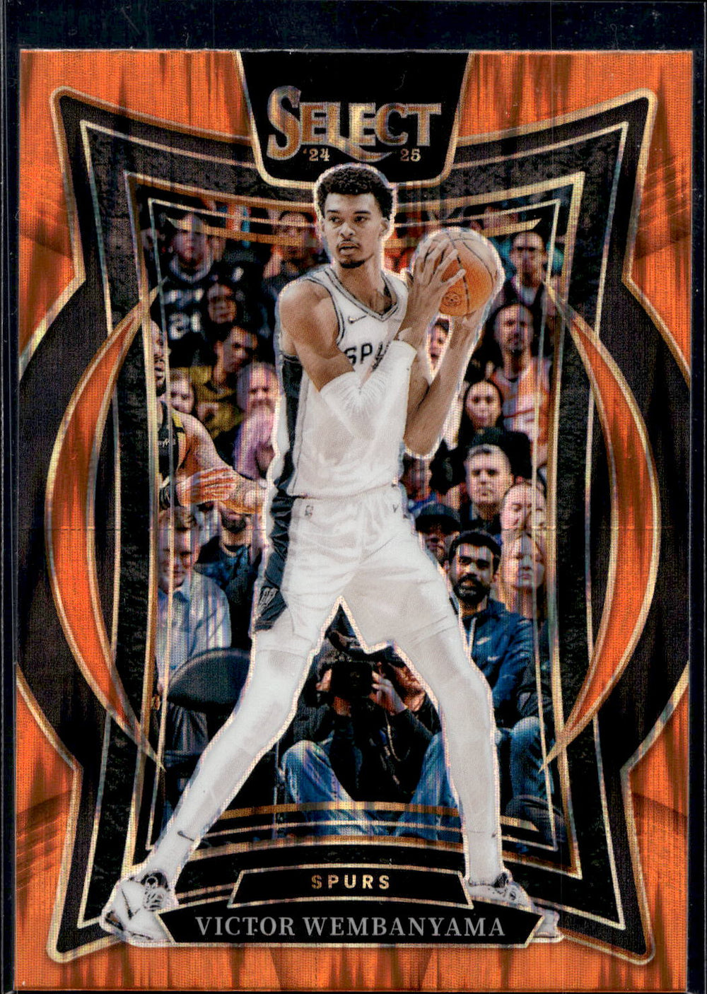 2024-25 Panini Select #9 Victor Wembanyama Orange Flash Prizm
