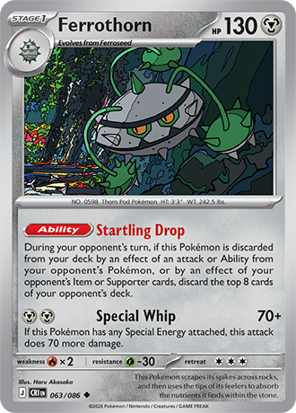 Ferrothorn - 063/086 - Uncommon [me04-063] [Non-Holo]
