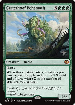 Craterhoof Behemoth (PPTDM-138) - Promo Pack: Tarkir: Dragonstorm