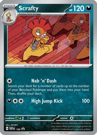 Scrafty (188) - SV Scarlet & Violet Promo Cards Holofoil