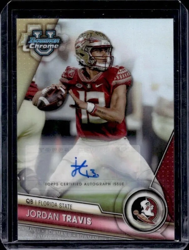 2023 Bowman University Jordan Travis #66 Autograph Refractor /499