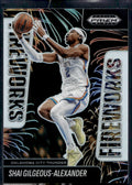 2024-25 Panini Prizm Black #5 Shai Gilgeous-Alexander Fireworks Silver Prizms