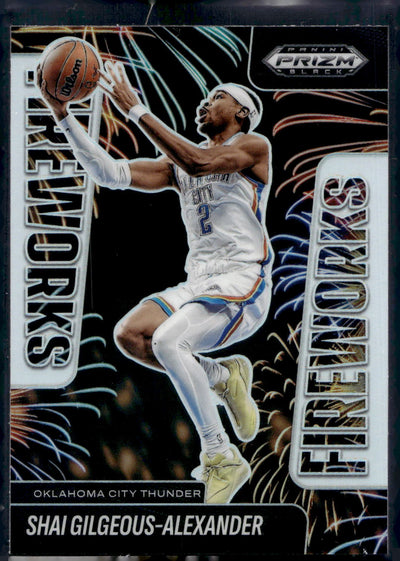 2024-25 Panini Prizm Black #5 Shai Gilgeous-Alexander Fireworks Silver Prizms